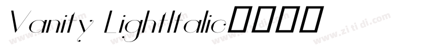 Vanity LightItalic字体转换
